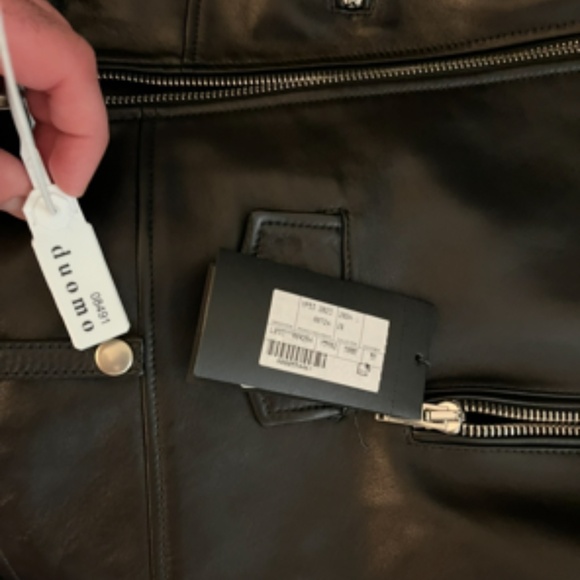 Yves Saint Laurent Brand NWT Black Mens Leather Biker Jacket Size 52 - Picture 5 of 5